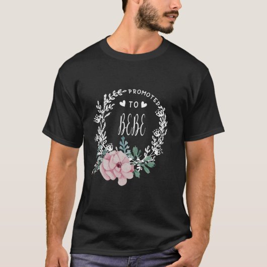 Gepromoveerd tot BEBE bloem moederdag bijpassende T-shirt (Voorkant)