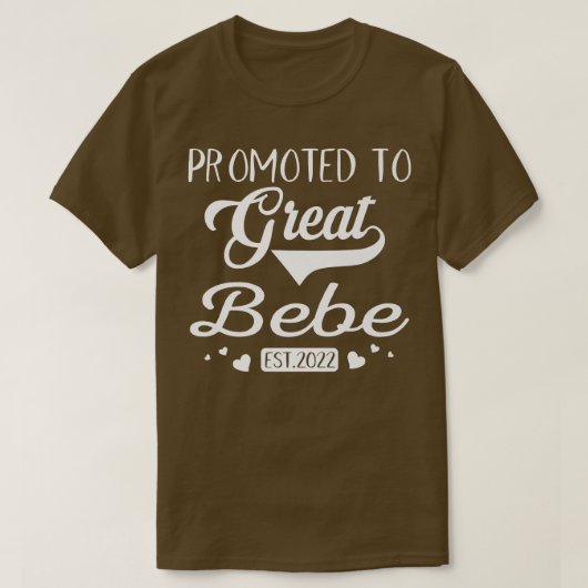 Gepromoveerd tot Bebe Est 2022 Grandma Ma Moederda T-shirt (Design voorkant)