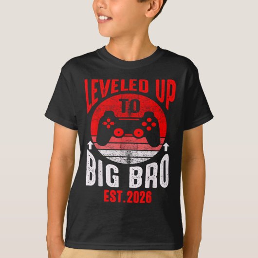 Gepromoveerd tot Big Bro 2026 genivelleerd tot Big T-shirt (Voorkant)