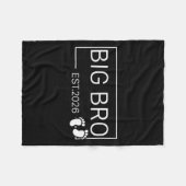 Gepromoveerd tot Big Bro EST 2026 New Brother Baby Fleece Deken (Voorkant (Horizontaal))