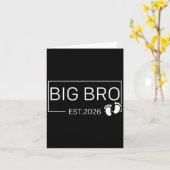 Gepromoveerd tot Big Bro EST 2026 New Brother Baby Kaart (Gele Bloem)