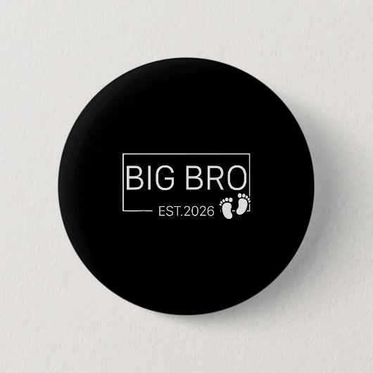 Gepromoveerd tot Big Bro EST 2026 New Brother Baby Ronde Button 5,7 Cm (Voorkant)