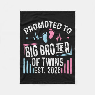 Gepromoveerd tot Big Brother of Twins EST 2026 Bab Fleece Deken