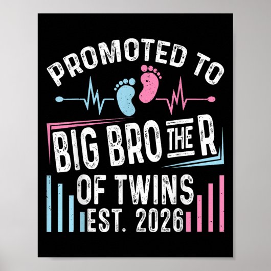 Gepromoveerd tot Big Brother of Twins EST 2026 Bab Poster (Voorkant)