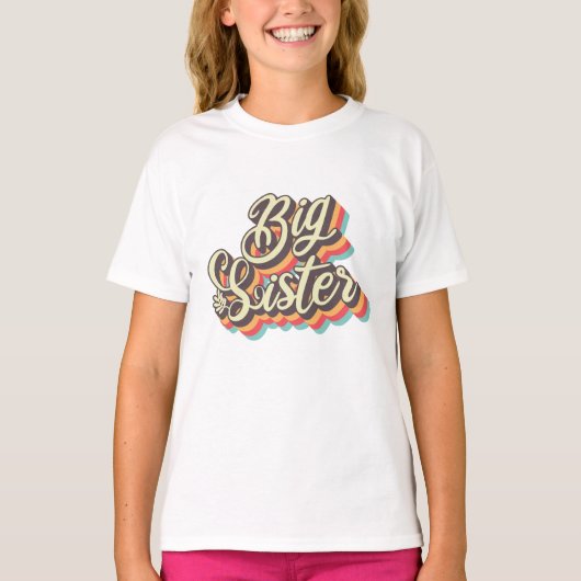 Gepromoveerd tot Big Sister Aankondiging  bloemenf T-shirt (Voorkant)