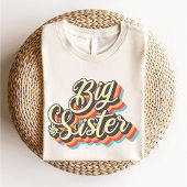 Gepromoveerd tot Big Sister Aankondiging  bloemenf T-shirt