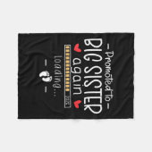 Gepromoveerd tot Big Sister Again EST 2026 Baby 3 Fleece Deken (Voorkant (Horizontaal))