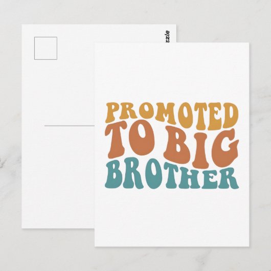 Gepromoveerd tot Big Sister, Big Brother shirt, Briefkaart (Voorkant / Achterkant)