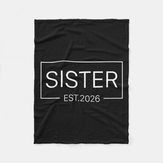 Gepromoveerd tot Big Sister Est 2026 Nieuwe Baby A Fleece Deken (Voorkant)