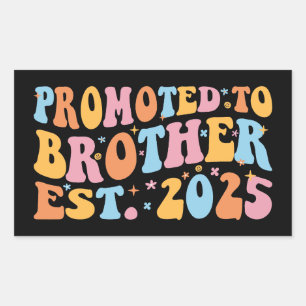Gepromoveerd tot Broeder Est. 2025 III Rechthoekige Sticker