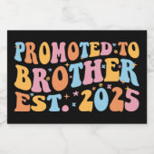 Gepromoveerd tot Broeder Est. 2025 III Voedselcontainer Etiket (Enkel label)