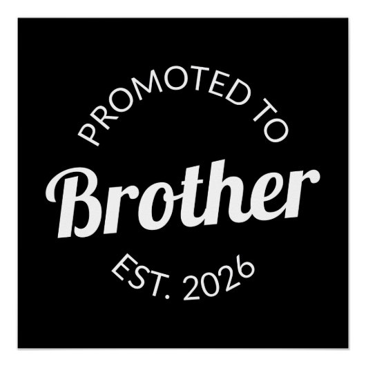 Gepromoveerd tot Broeder Est. 2026 I Perfect Poster (Voorkant)