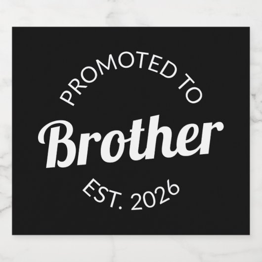 Gepromoveerd tot Broeder Est. 2026 I Sparkling Wijnetiket (Enkel label)