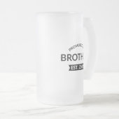 Gepromoveerd tot Broeder Est. 2026 II Matglas Bierpul (Voorkant rechts)