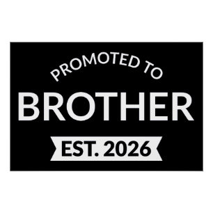 Gepromoveerd tot Broeder Est. 2026 II Perfect Poster