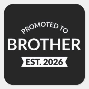 Gepromoveerd tot Broeder Est. 2026 II Vierkante Sticker