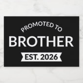 Gepromoveerd tot Broeder Est. 2026 II Voedselcontainer Etiket (Enkel label)