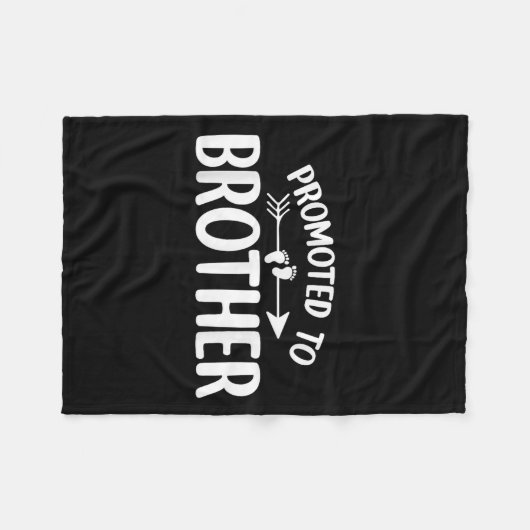 Gepromoveerd tot Brother Funny Zwangerschapsaankon Fleece Deken (Voorkant (Horizontaal))