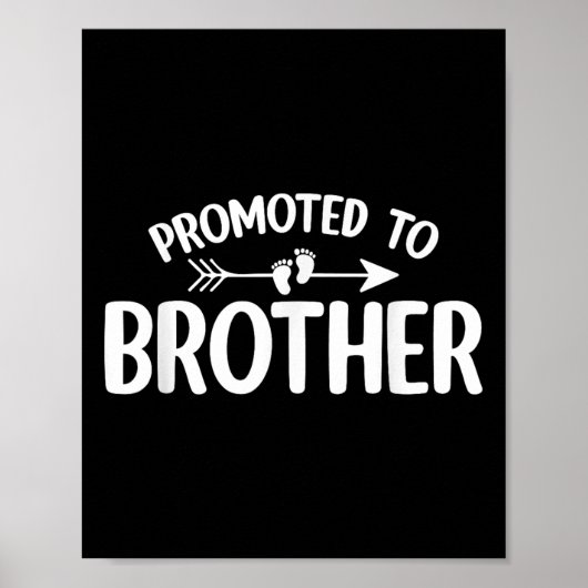 Gepromoveerd tot Brother Funny Zwangerschapsaankon Poster (Voorkant)