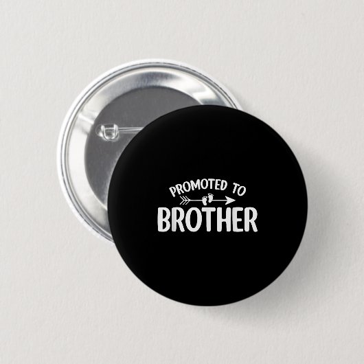 Gepromoveerd tot Brother Funny Zwangerschapsaankon Ronde Button 5,7 Cm (Voorkant /achterkant)