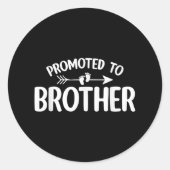 Gepromoveerd tot Brother Funny Zwangerschapsaankon Ronde Sticker (Voorkant)