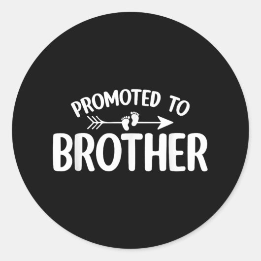 Gepromoveerd tot Brother Funny Zwangerschapsaankon Ronde Sticker (Voorkant)