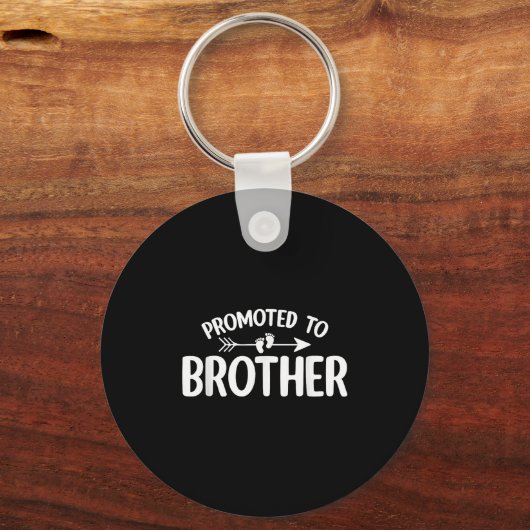 Gepromoveerd tot Brother Funny Zwangerschapsaankon Sleutelhanger (Voorkant)