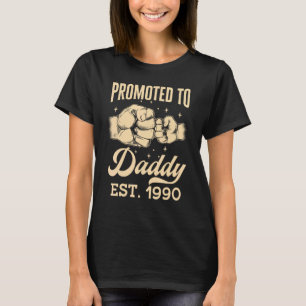 Gepromoveerd tot Daddy Est 1990 Eerste keer vader T-shirt