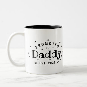 Gepromoveerd tot Daddy Gepersonaliseerde Vader Gif Tweekleurige Koffiemok