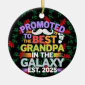 Gepromoveerd tot de beste opa in de Galaxy Keramisch Ornament (Voorkant)