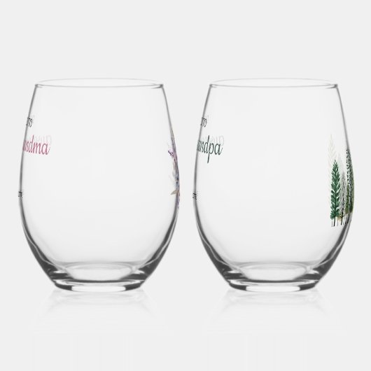 Gepromoveerd tot Geweldige grootouders Wijnglas Zonder Voet (Links)