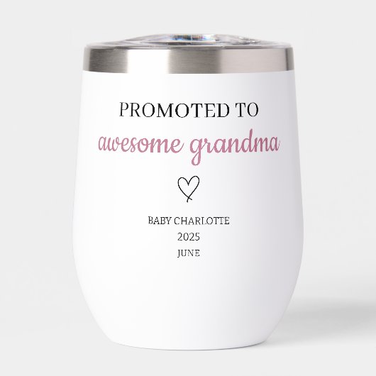 Gepromoveerd tot Geweldige oma gepersonaliseerd (Voorkant)