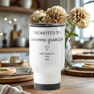 Gepromoveerd tot Geweldige Opa Gepersonaliseerd Reisbeker