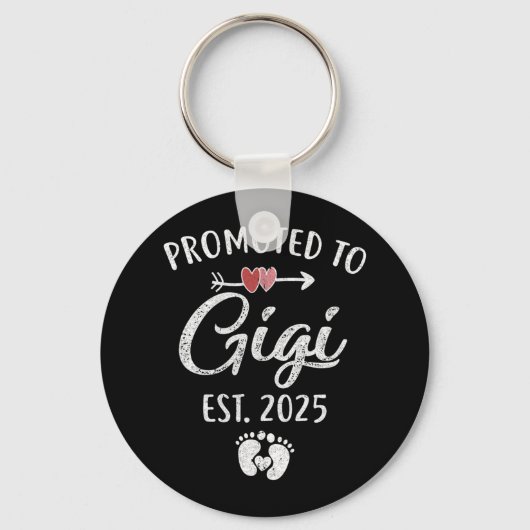 Gepromoveerd tot Gigi Est 2025 Funny First Time Mo Sleutelhanger (Voorkant)