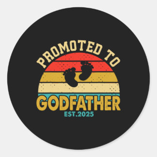 Gepromoveerd tot Godfather 2025  Shirt Nieuwe Vade Ronde Sticker