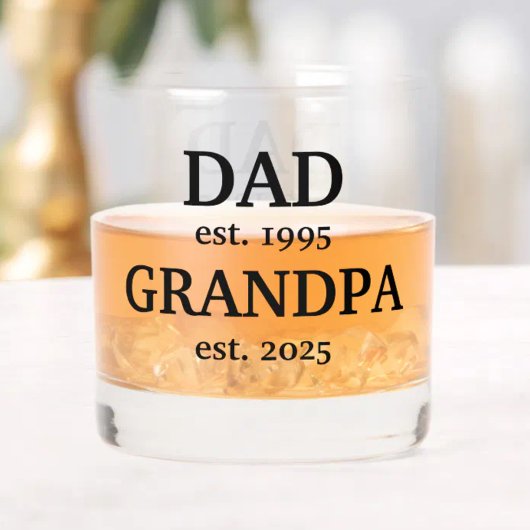Gepromoveerd tot Grandpa Custom Baby Announcement Whisky Glas