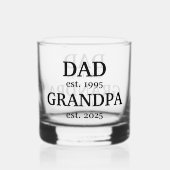 Gepromoveerd tot Grandpa Custom Baby Announcement Whisky Glas (Voorkant)