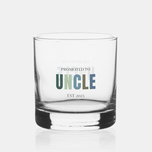 Gepromoveerd tot Grandpa EST 2025 | Gepersonalisee Whisky Glas (Achterkant)