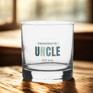Gepromoveerd tot Grandpa EST 2025   Gepersonalisee Whisky Glas