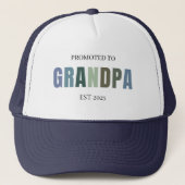 Gepromoveerd tot Grandpa EST 2025 | Nieuwe grootou Trucker Pet (Voorkant)