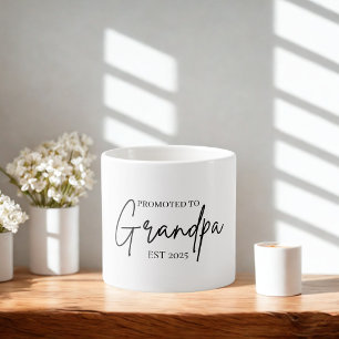 Gepromoveerd tot Grandpa EST 2025   Opa voor het e Espresso Kop