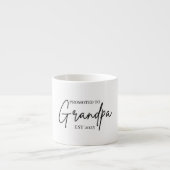 Gepromoveerd tot Grandpa EST 2025 | Opa voor het e Espresso Kop (Voorkant)
