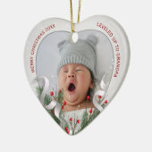 Gepromoveerd tot Grandpa Silver Lijst 1st Christma Keramisch Ornament (Links)