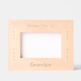 Gepromoveerd tot Grandpa Wooden Gegraveerde Lijstjes