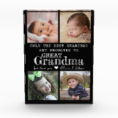 Gepromoveerd tot Great Grandma 4 Afbeelding Collag Fotoblokken (Voorkant)