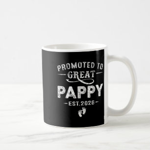 Gepromoveerd tot Great Pappy EST 2026 Zwangerschap Koffiemok