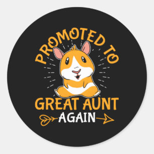 Gepromoveerd tot Great Tante Again Hamster Ronde Sticker