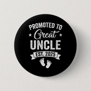 Gepromoveerd tot Great Uncle Est 2025 Zwangerschap Ronde Button 5,7 Cm