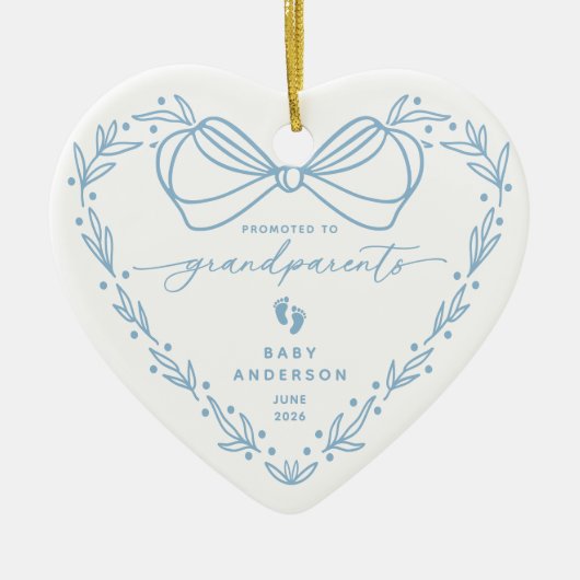 Gepromoveerd tot Grootouders Kerst Ornament (Voorkant)