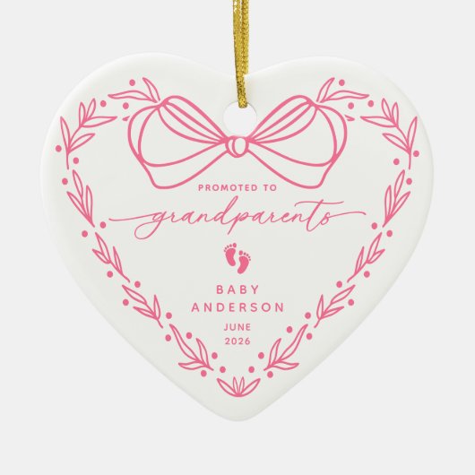 Gepromoveerd tot Grootouders Kerst Ornament (Voorkant)